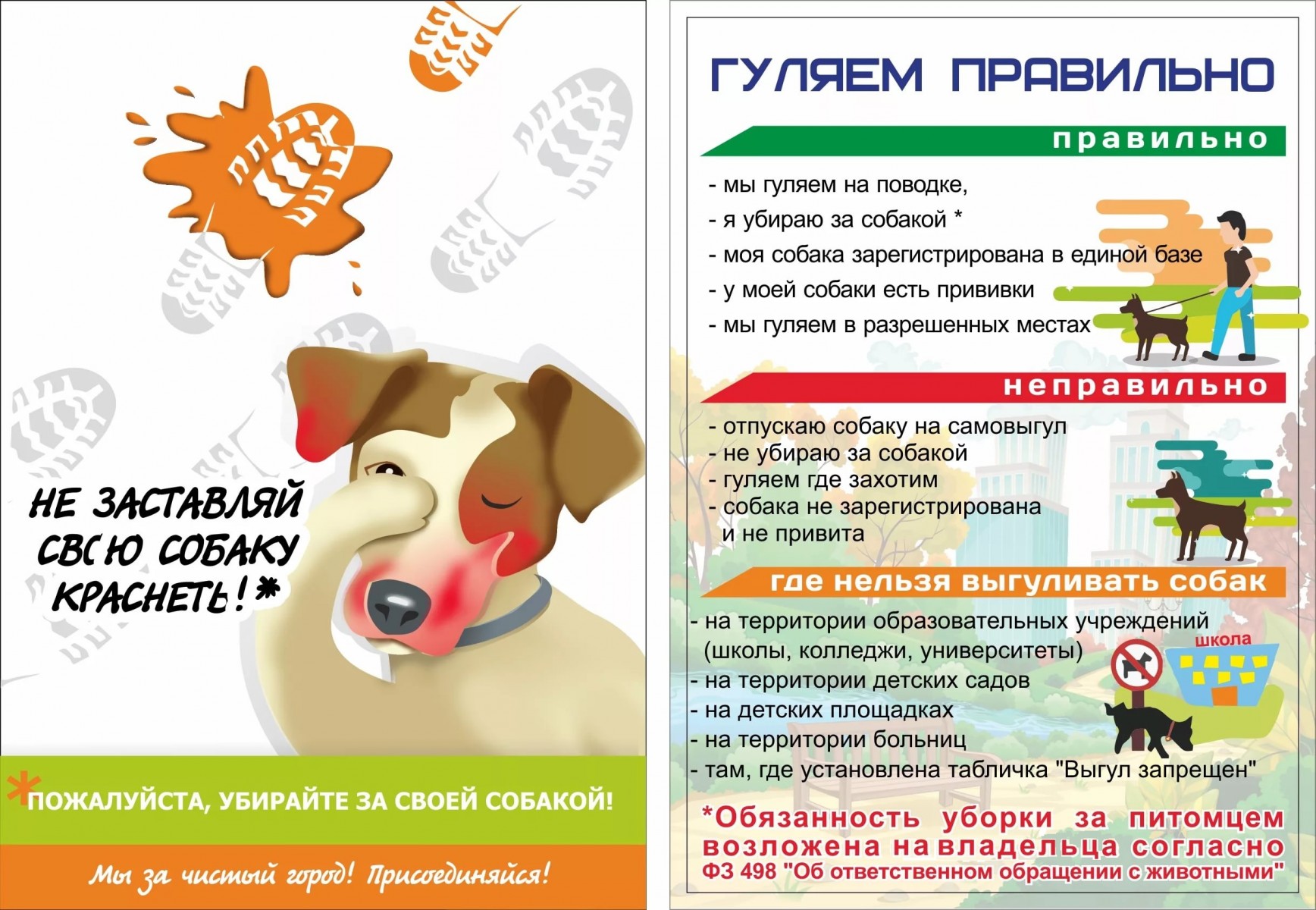 Правила выгула собак.